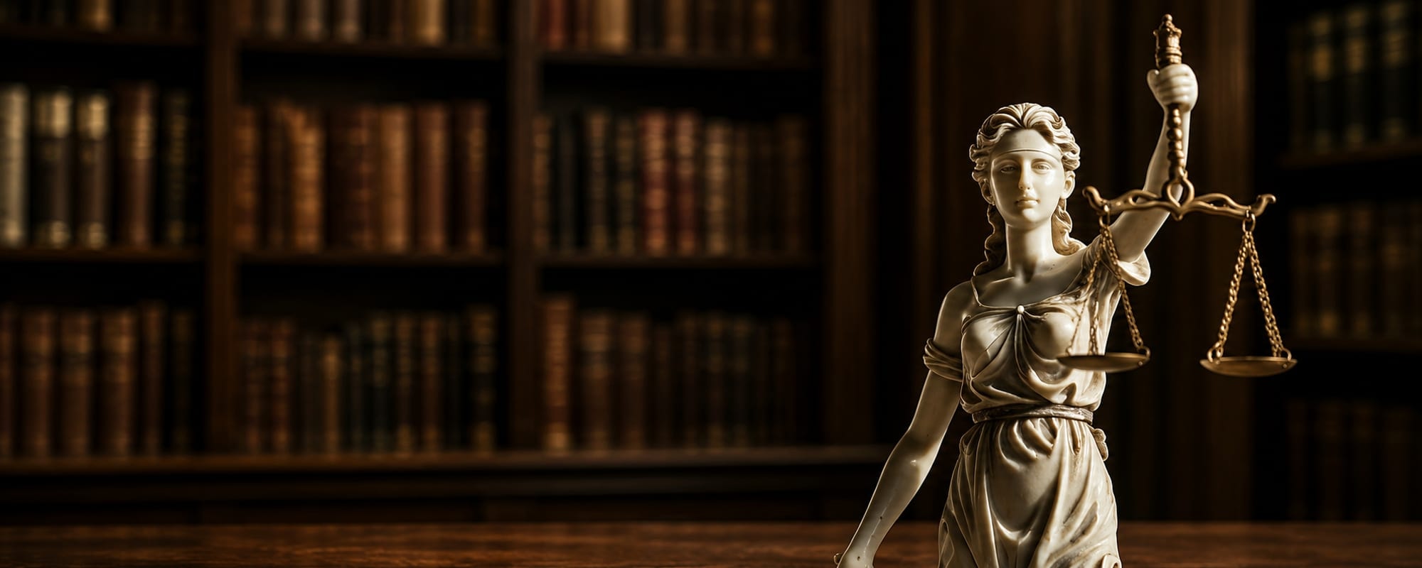 Statuette of the scales of justice